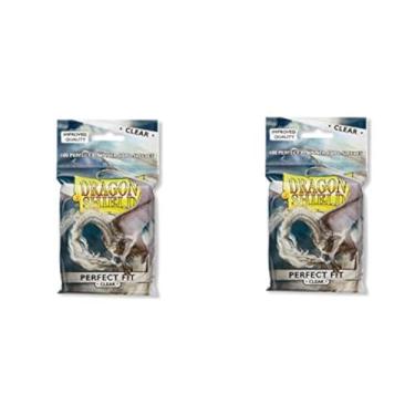 Imagem de Pacote com 2 pacotes Dragon Shield com mangas internas, transparente, tamanho padrão, 100 unidades, pacote individual