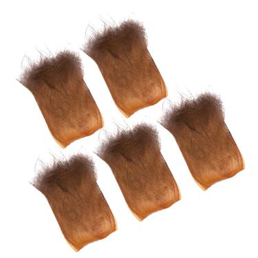 Imagem de Kisangel 5 folhas de casca de coqueiro artificial de palmeira marrom para decoração de cascas de plantas de jardim pequenas