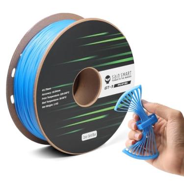 Imagem de SainSmart Filamento Tpu 1,75 Mm, Filamento de Impressora 3D Flexível Gt-3 para Impressão de Alta Velocidade 500 Mm/S, Azul, Carretel de 2,2 Libras (1 Kg), Precisão Dimensional +/- 0,04 Mm