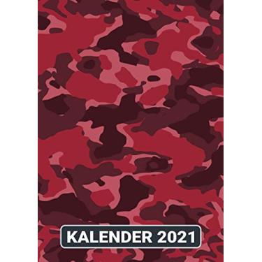 Imagem de Kalender 2021: Woodland Rot Camouflage/Wochenplaner zum notieren, organisieren und planen für das Jahr 2021 in DIN A4. Kalender/Terminkalender / ... / Kontakt- / Geburtstags listen