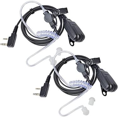 Imagem de Fone de ouvido Walkie Talkie para Baofeng UV-5R BF-F8HP UV-82 BF-888S Retevis H-777 RT22 RT21 RT68, fone de ouvido de vigilância com microfone e tubo acústico oculto compatível com rádio bidirecional