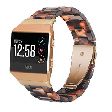 Imagem de Pulseira de resina Ayeger compatível com Fitbit Ionic, pulseira masculina de resina, pulseira de pulso para Fitbit Ionic Smart Watch Fitness, Tortoise