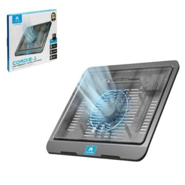 Imagem de SUPORTE NOTEBOOK COOLER GAMER LED ERGONOMICO BASE REFRIGERADO VENTILADOR SILENCIOSO USB PRETO