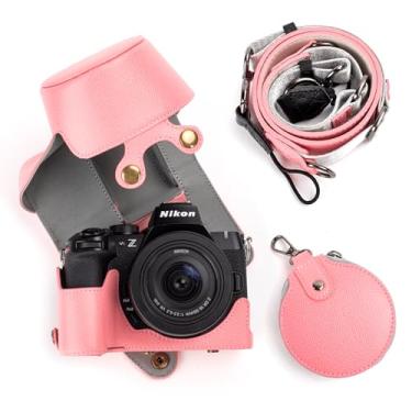 Imagem de MUZIRI KINOKOO Capa de couro PU para câmera Nikon Z50 II, capa protetora para câmera Nikon Z50 II/Z50II com lente DX 16-50 mm f/3.5~6.3 - capa removível com alça de ombro e bolso de armazenamento -