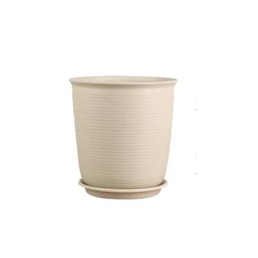 Imagem de LICONG-2020 Vaso de plantas interno/externo, vasos de flores de plástico de resina espessa, vasos de suculentas criativos redondos grandes vasos de flores varanda, decoração de casa, presente para