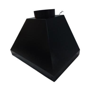 Imagem de Coifa  Para Churrasqueira Pintura Eletrostatica Preto 87x53x52