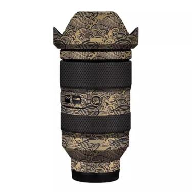 Imagem de Película protetora de lente de câmera para Tamron 35-150 mm F2-2.8 A05 adequado para Sony E Mount Camera Body Vinly Wrap Skin Premium Sticker Photography Decal F2/2.8 35-150 2-2.8 (Wave Gold)