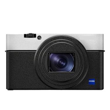 Imagem de Adesivo antiarranhões para câmera Sony RX100VI RX100VII Película protetora de câmera RX100M6 RX100M7 (prata + preto fosco)