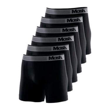 Imagem de Kit com 6 Cuecas Boxer Mash 710.01, Preto, G