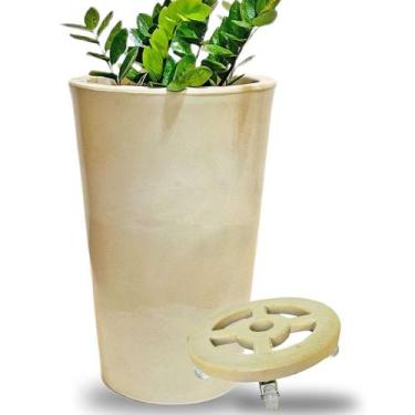 Imagem de Vaso de Planta e Suporte com Roda Para Decoração Kit 2 Peças - Alpe & 