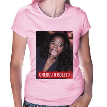 Imagem de Baby Look Chegou o boleto - Foca na Moda, Rosa bebê, GGG