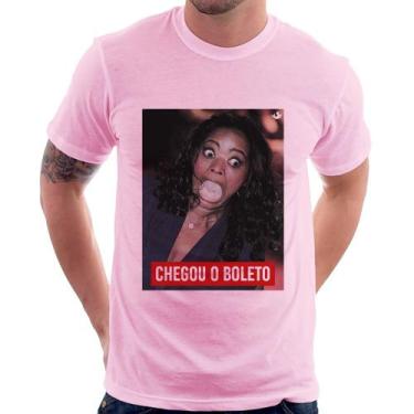 Imagem de Camiseta Chegou o boleto - Foca na Moda, Rosa bebê, P