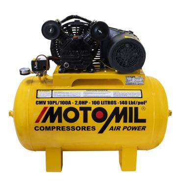 Imagem de Compressor de Ar 10 Pés 100L 2HP 220V CMV-10PL/100A Motomil