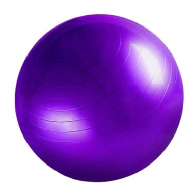 Imagem de Bola de ioga espessada à prova de explosão bola de fitness bola de equilíbrio bola de ioga com clipe para as costas (Roxa, 75cm)