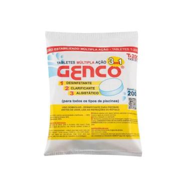 Imagem de KIT PASTILHA DE CLORO MULTIPLA AÇÃO 3 EM 1 T-200 200g- GENCO