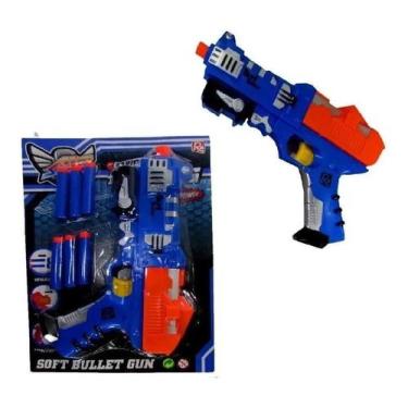Imagem de Pistola Lança Atira Dardos 6 Balas De Espuma Diversão - Toy King