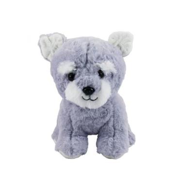 Imagem de Cachorro Schnauzer Cinza 25cm Pelúcia - Fofy