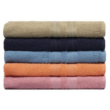 Imagem de Kit 5 Toalhas de Banho 100% Algodão Enxuta - Caricinha - Central Toalh