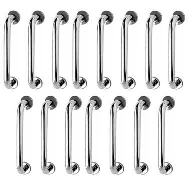 Imagem de Barra de Apoio 40cm Inox Kit 15 Unidades Acessibilidade Idoso Cadeirante Banheiro Box Segurança Corrimao Suporte