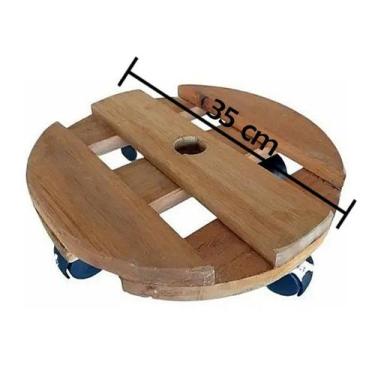 Imagem de Suporte Vasos Botijão De Gás Carrinho 35 Cm Ø Kit 5 Peças - ECO.START