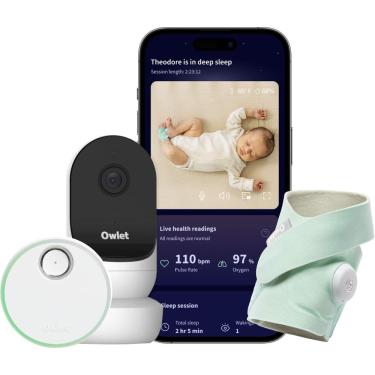 Imagem de Owlet Monitor inteligente para bebês Owlet Dream Duo 2: Dream Sock Wi-Fi HD Owlet Cam 2 - Mint-PS04NMBBJ
