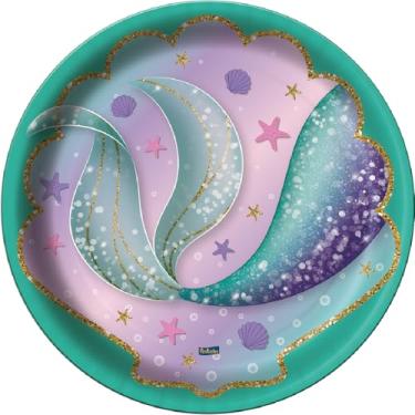 Imagem de Prato Sereia - Embalagem com 8 unidades.