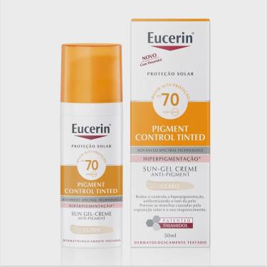 Imagem de Protetor solar facial eucerin pigment control tinted claro FPS70 50ML