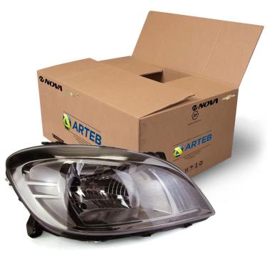 Imagem de Farol Dark Chrome Lado Direito Arteb Prisma /celta