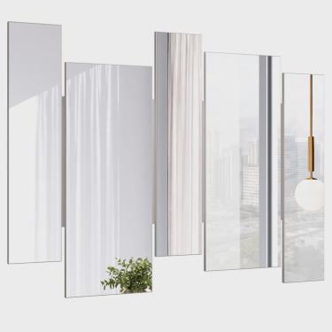 Imagem de Espelho Decorativo com Moldura Off White Isadora N01 - Lyam Decor
