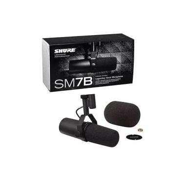 Imagem de Microfone dinâmico vocal para estúdio Shure SM7B cor preto