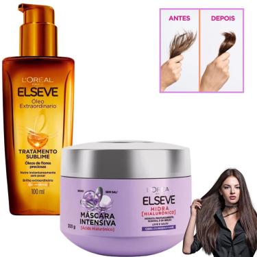 Imagem de Kit Elseve Hidra Acido Oleo Extraordinario Mascara Intensivo
