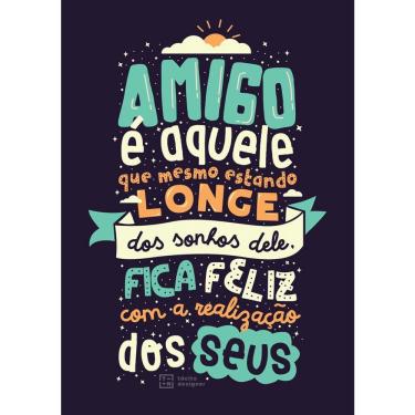 Imagem de Adesivo Decorativo de Parede Frase Amigo é Aquele