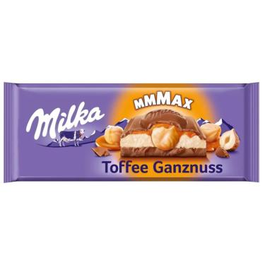 Imagem de Milka Toffee Wholenut Chocolate Alpine Caramelo Avelãs 270g - Importado