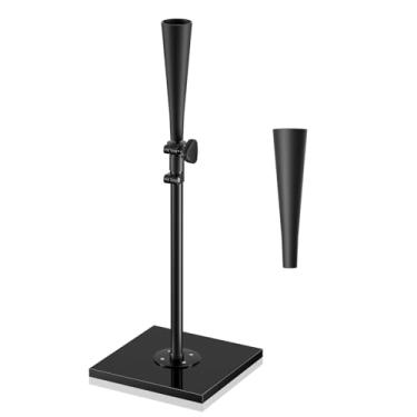 Imagem de ctc connexions Camisetas de rebatedor para beisebol/softbol, camiseta portátil com 2 peças de borracha flexível - ajuste de altura de 63,5 a 91,4 cm, camiseta de beisebol com base pesada para