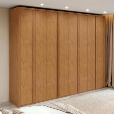 Imagem de Guarda-roupa Casal 100% Mdf 8 Portas Easy Glow Amendoa Clean