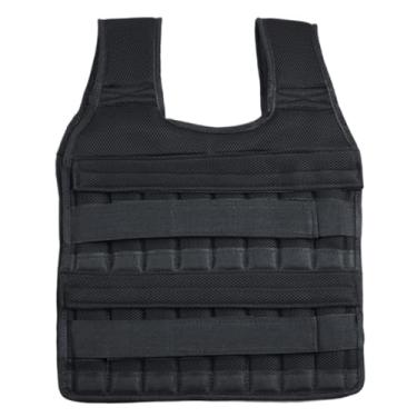 Imagem de Colete ponderado para homens e mulheres até 35 kg colete pesado respirável com 32 bolsos de peso acolchoados coletes de peso para treinamento de força, sem pesos