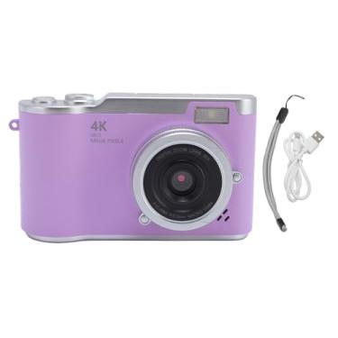 Imagem de Câmera Digital Compacta 4k 48mp 18x Zoom Auto Focus de 2,4 Polegadas Tela Incorporada na Câmera Dos Alunos da Light Light para Viagens Diárias (Roxo)