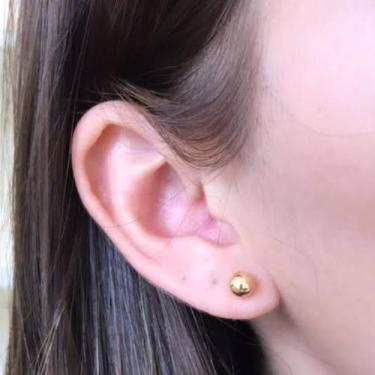 Imagem de Brinco ouro 18k bola adulto 4 mm - cjo