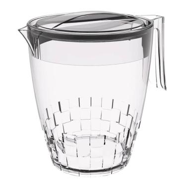 Imagem de Jarra com Tampa 3L Trama Crippa de Plástico Transparente Água Suco Bebidas