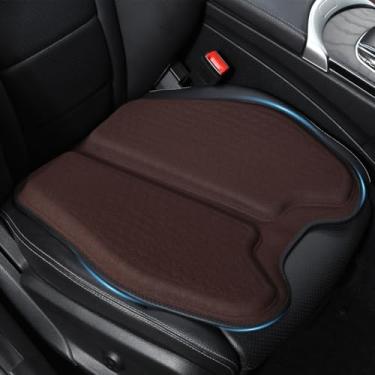 Imagem de Binsheo Almofada de assento de gel fino macio para assento de carro, cadeira de escritório, cadeira de rodas, estádio - almofadas antiderrapantes para assento de carro com gel de 2,5 cm - alívio da