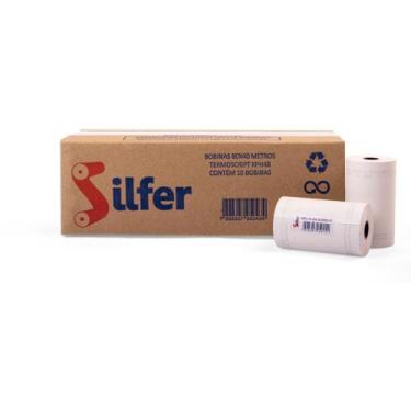 Imagem de Bobina Térmica 80MM X 40M Branca 48G - Caixa com 10 Unidades - Silfer