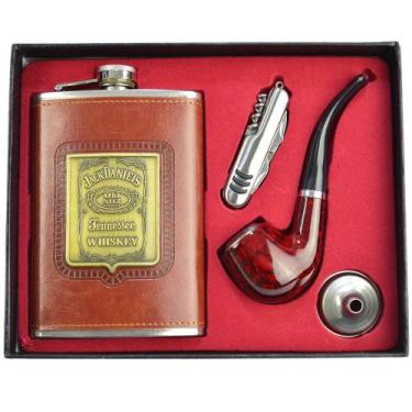 Imagem de Cantil De Bolso Porta Bebida WhiskyCachimbo CBRN09008 - Commerce Brasi