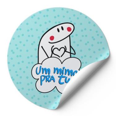 Imagem de 120 Etiquetas Redondas Adesivos Para Cliente Meme Bentô Um Mimo Para T