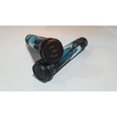 Imagem de Scooter Bar Grips High Rebound Rubber Bar Ends (Blue/Black Blend)