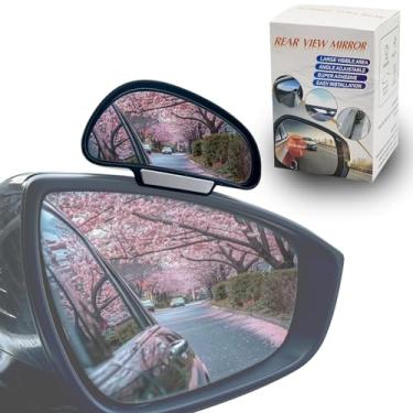 Imagem de Ygmylandbb Espelho de ponto cego, espelhos retrovisores de carro, espelho auxiliar universal para carro, vidro verdadeiro HD, espelho lateral auxiliar grande angular ajustável, direito, 1 peça