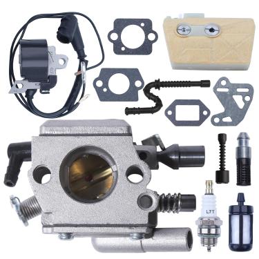 Imagem de Atunee Kit de carburador 038 MS380 para motosserra Stihl 038 381 MS380 MS381 com bobina de ignição de ar óleo combustível linha peça de substituição 11191200605 11191200602 1119 120 1607