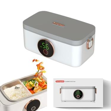 Imagem de Lancheira elétrica portátil, lancheira elétrica sem fio de 60 W, sem fio, com autoaquecimento, 16000 mAh, recarregável, sem fio, aquecida, lancheira para viagem, nº 311, Moderno