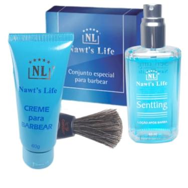 Imagem de Kit de Barbear Masculino – Creme de Barbear, Loção Pós-Barba e Pincel | Hidratação, Proteção e Barbear Suave Sem Irritações