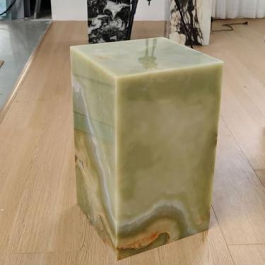 Imagem de Mesa de canto em cubo feita à mão de mármore natural para sala de estar, quarto, banheiro para uso interno e externo A-30 * 30 * 50cm