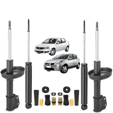 Imagem de 04 Amortecedor Nakata + Kit Batente Original Renault Sandero 2007 A 20